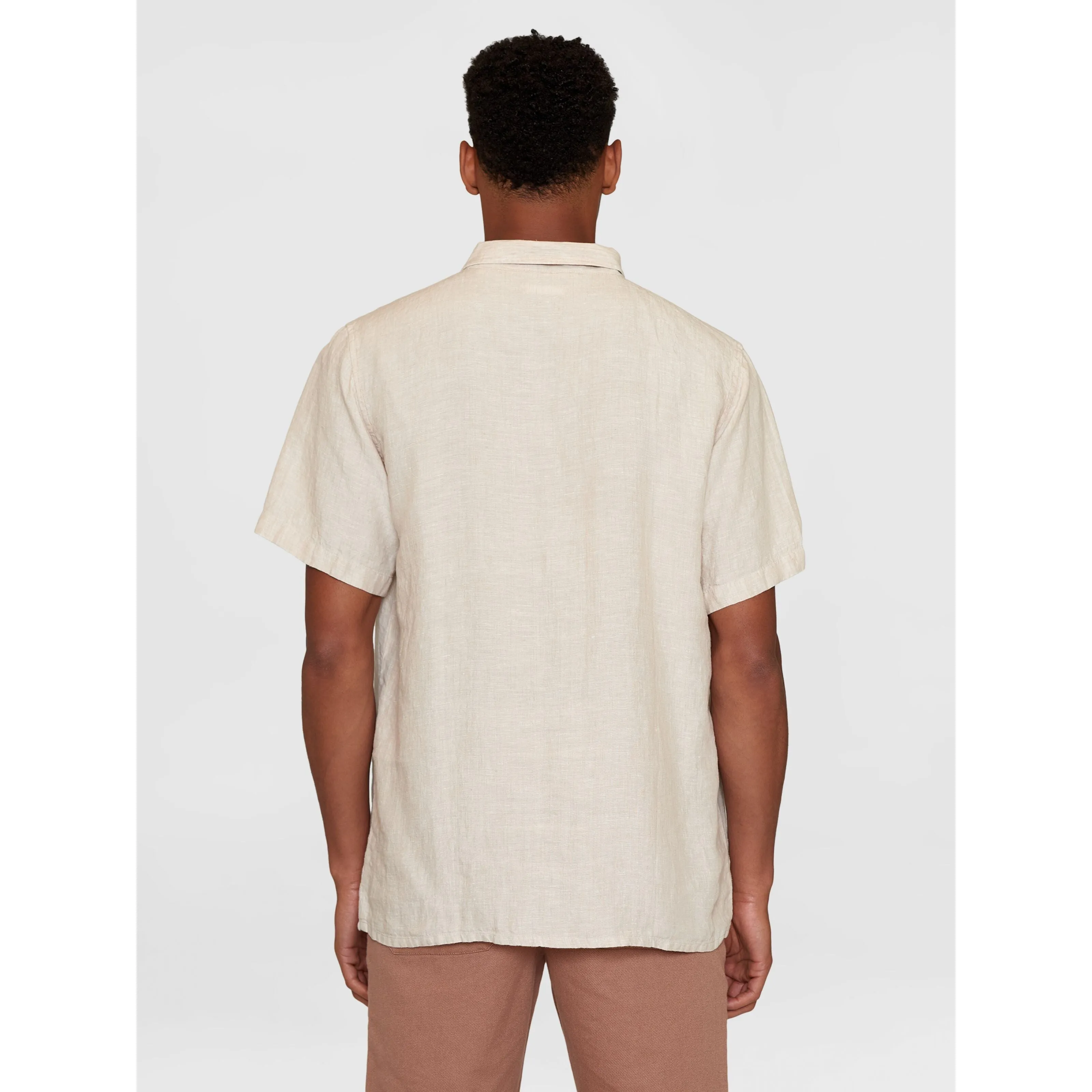 Box Fit Short Sleeved Organic Linen Shirt Made Of Organic Linen