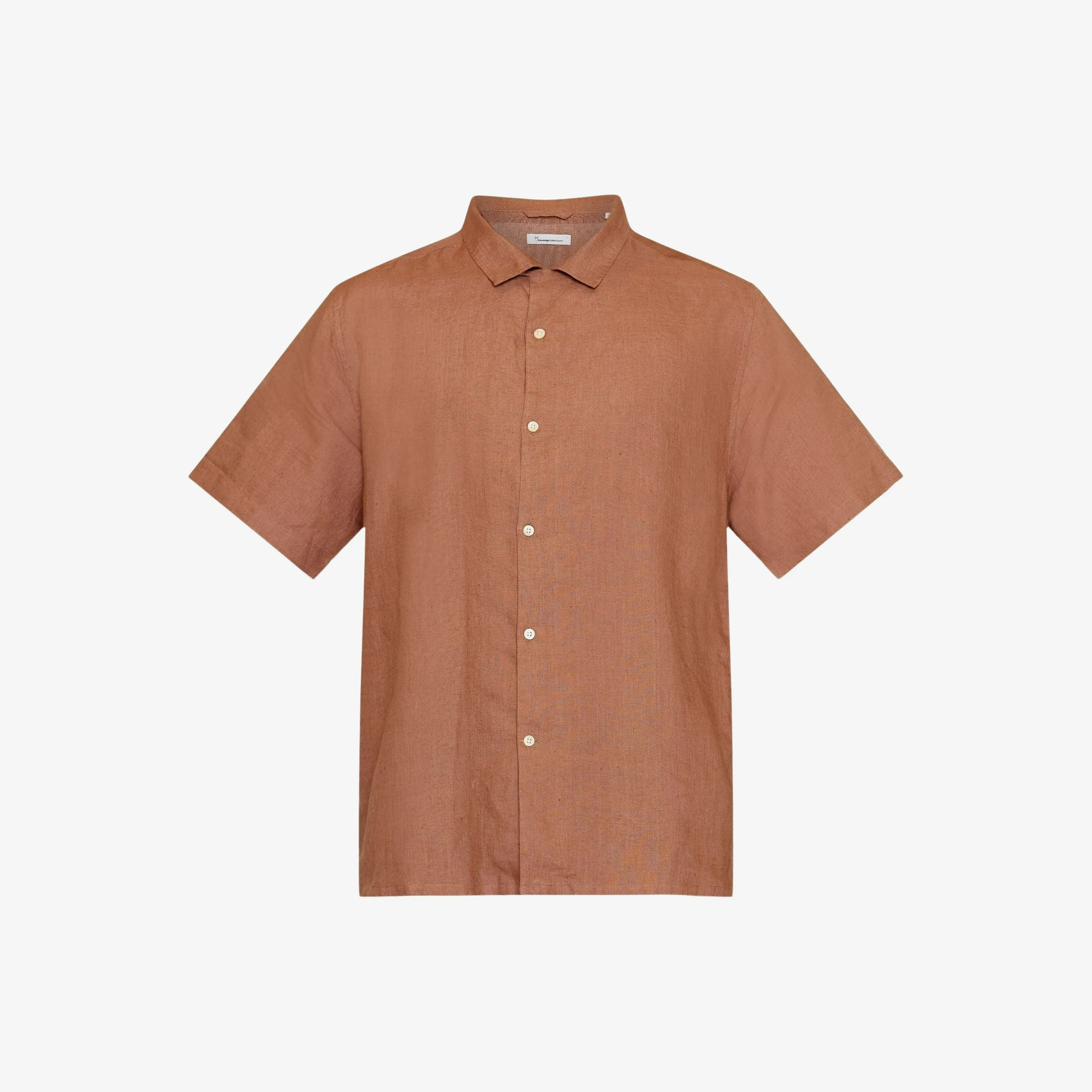 Box Fit Short Sleeved Organic Linen Shirt Made Of Organic Linen