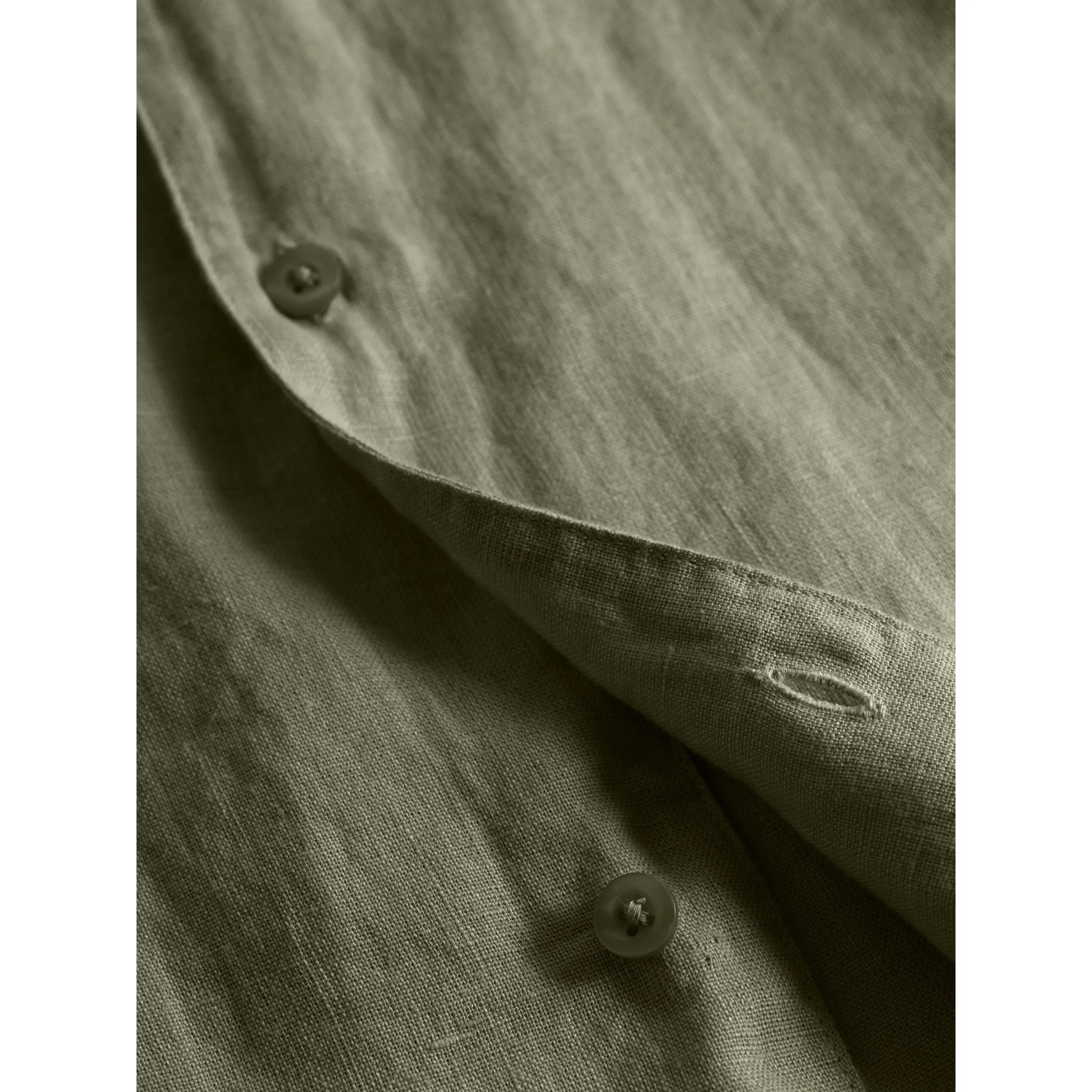 Box Fit Short Sleeved Organic Linen Shirt Made Of Organic Linen