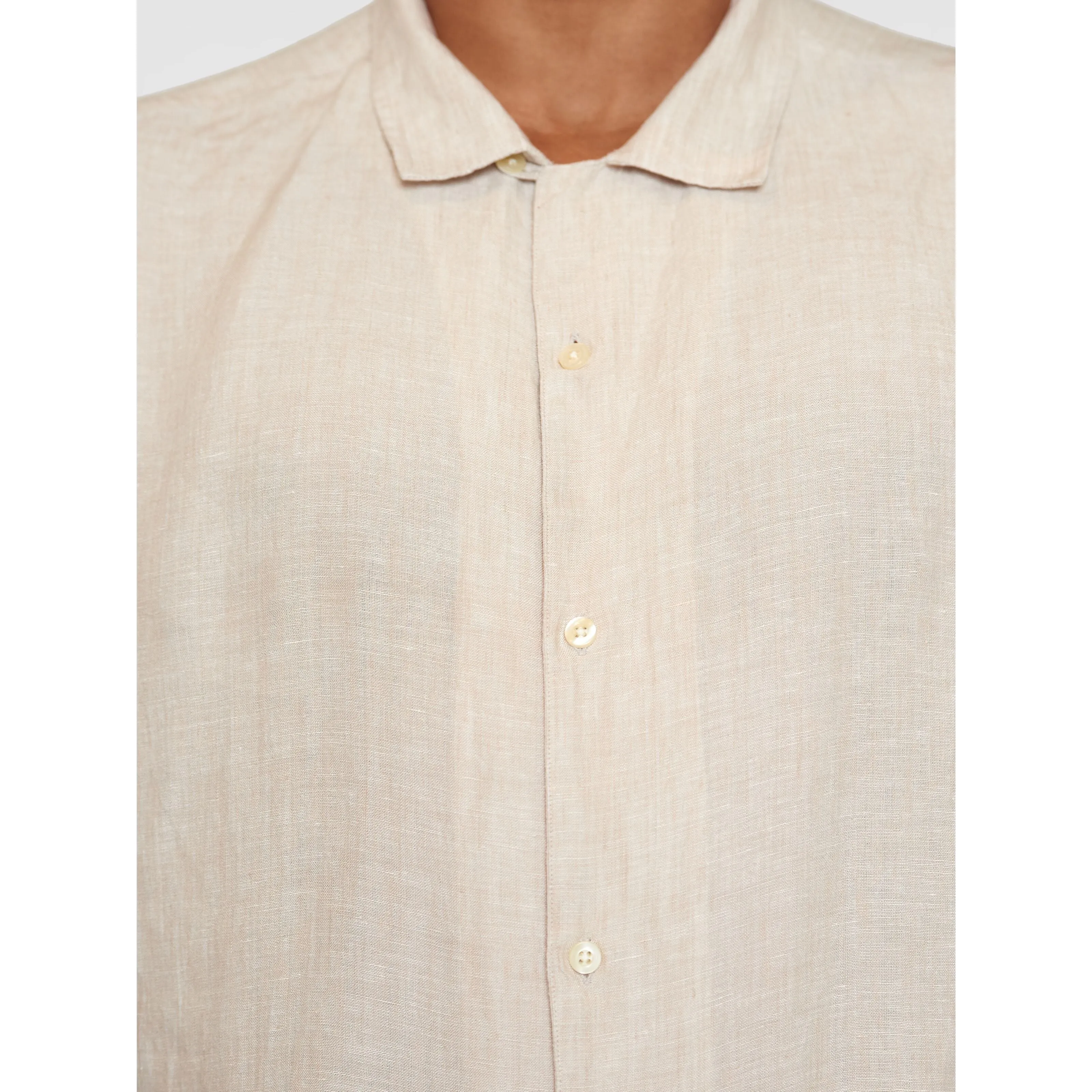 Box Fit Short Sleeved Organic Linen Shirt Made Of Organic Linen