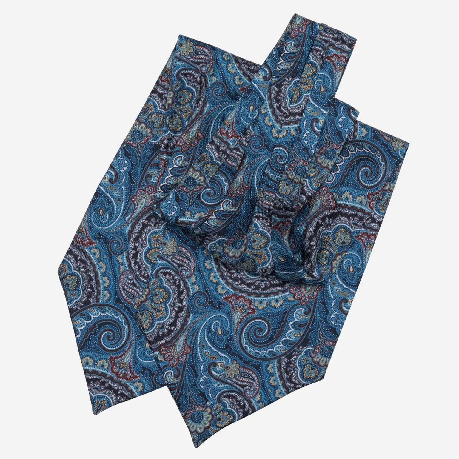 Bugatti - Silk Ascot Cravat Tie - Blue