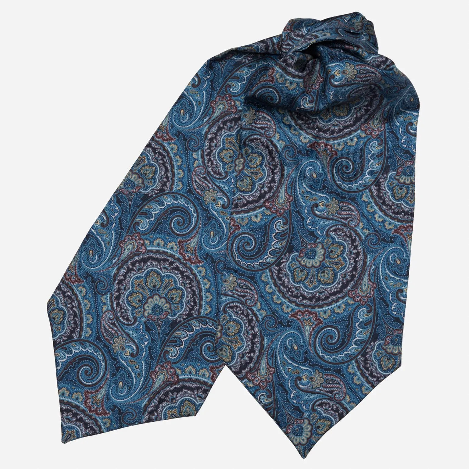 Bugatti - Silk Ascot Cravat Tie - Blue