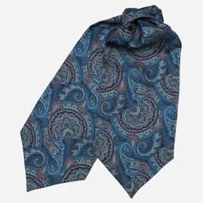 Bugatti - Silk Ascot Cravat Tie - Blue