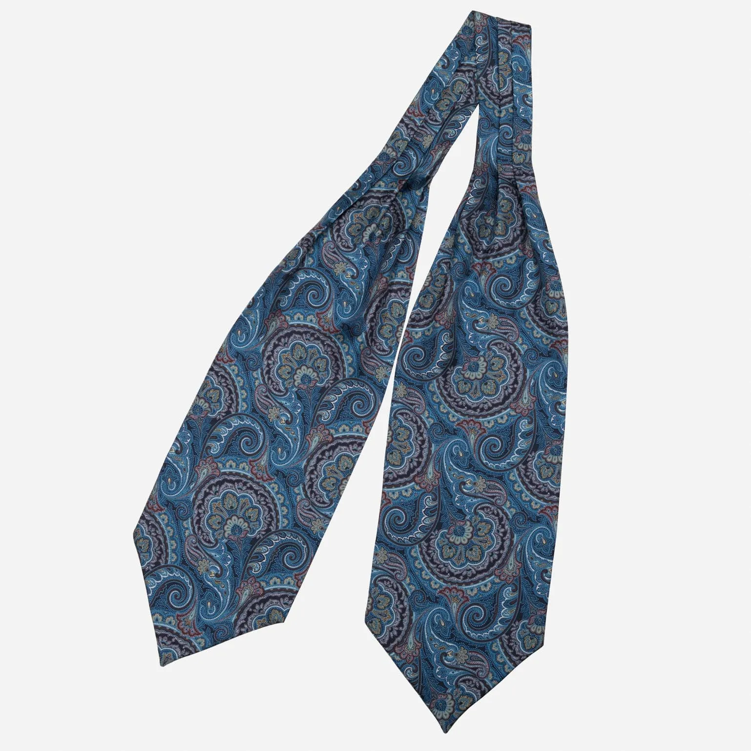 Bugatti - Silk Ascot Cravat Tie - Blue