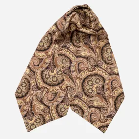 Bugatti - Silk Ascot Cravat Tie - Walnut
