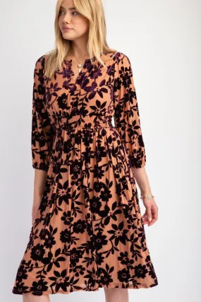 Burnout Mesh Midi Dress