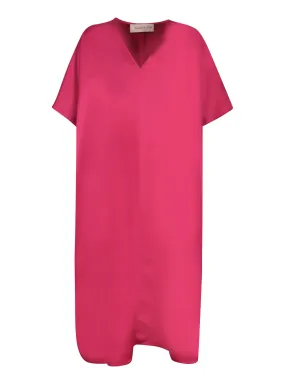Cherry Satin Kaftan Dress