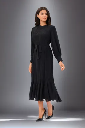 Classic Elegance Midi Dress שמלה