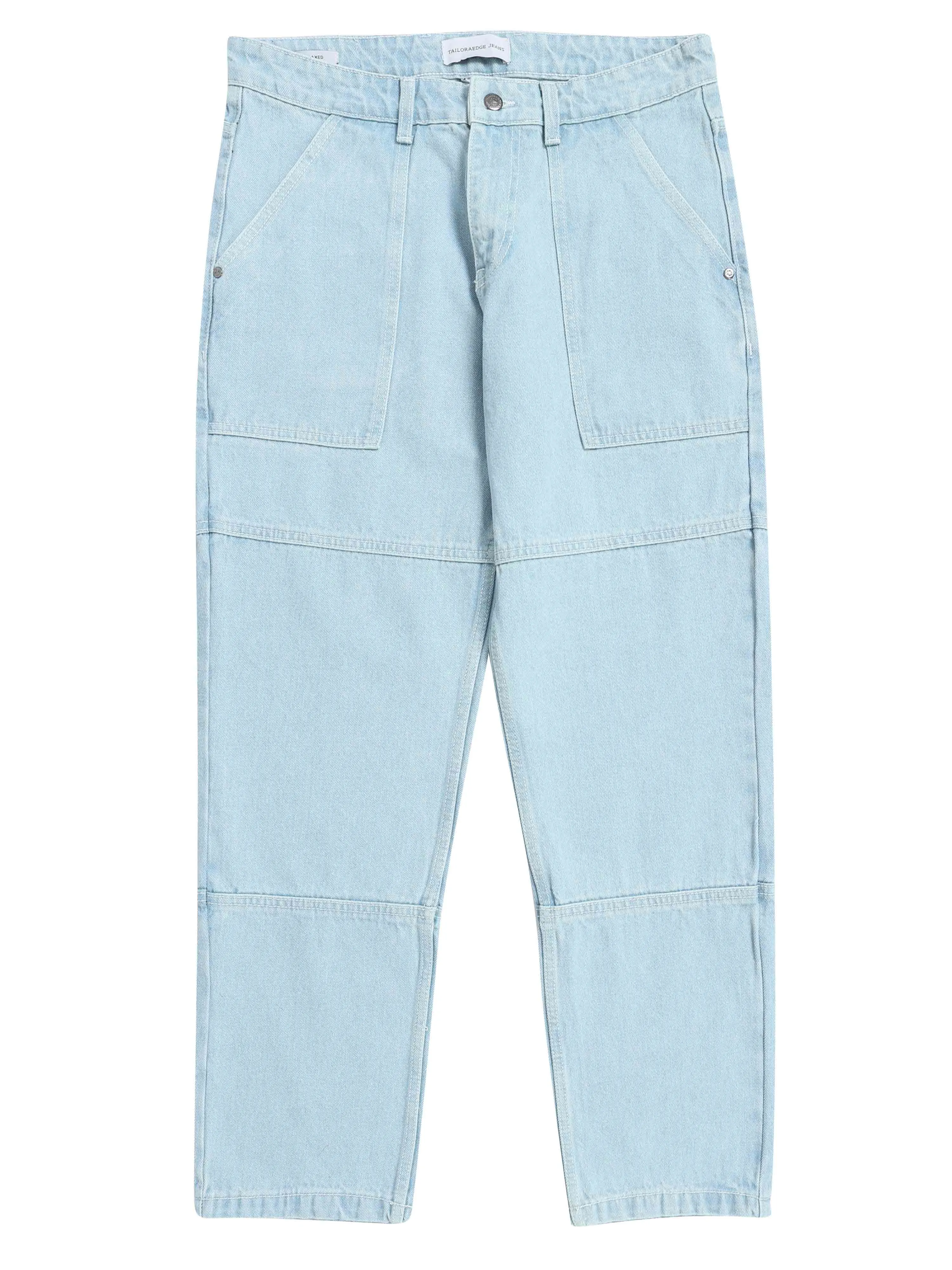 Contrast Relaxed Light Blue Denim