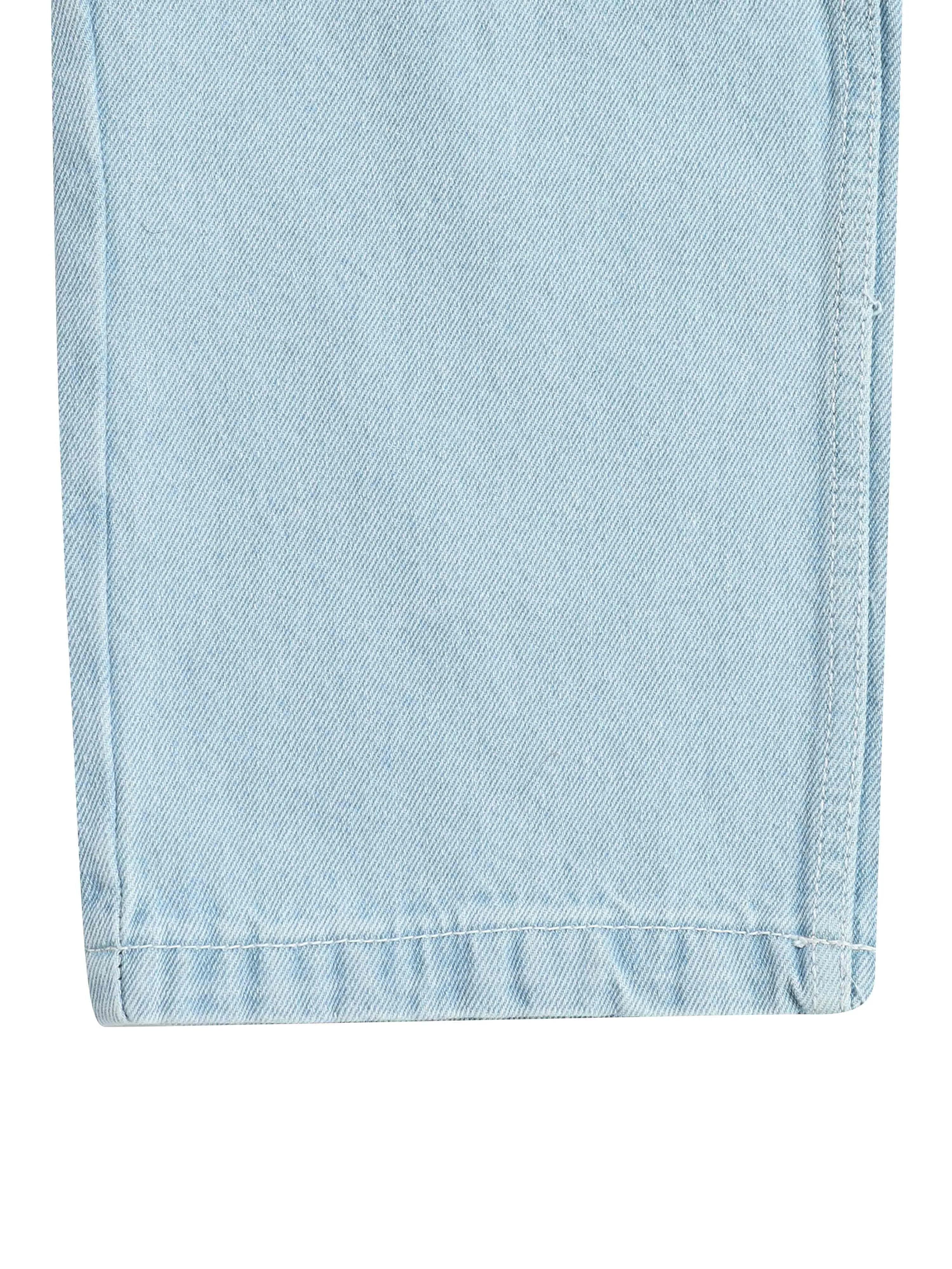 Contrast Relaxed Light Blue Denim