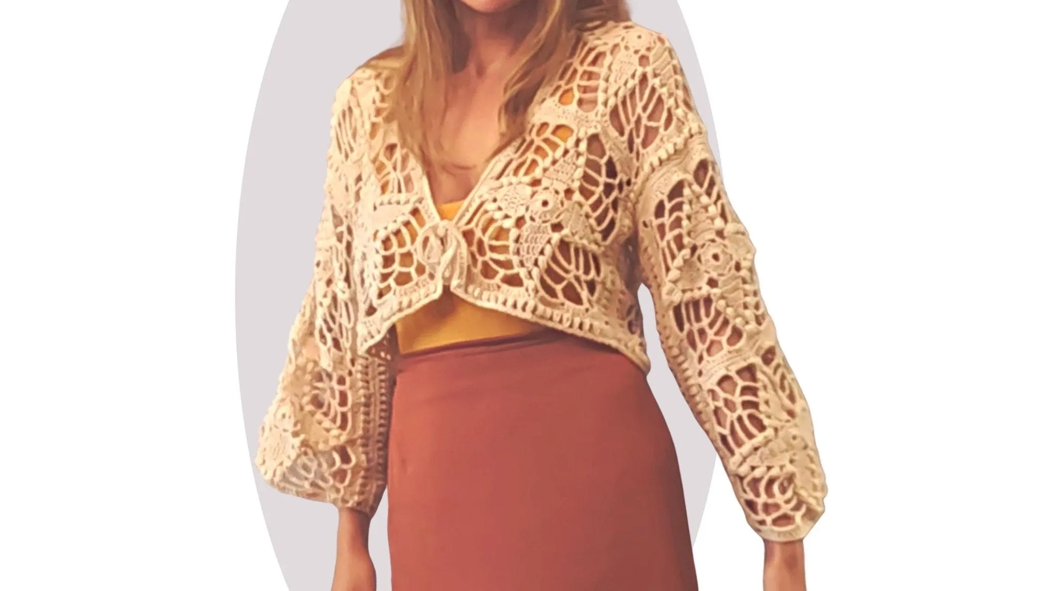 Crochet Cardigan Pattern - Western Wildflower