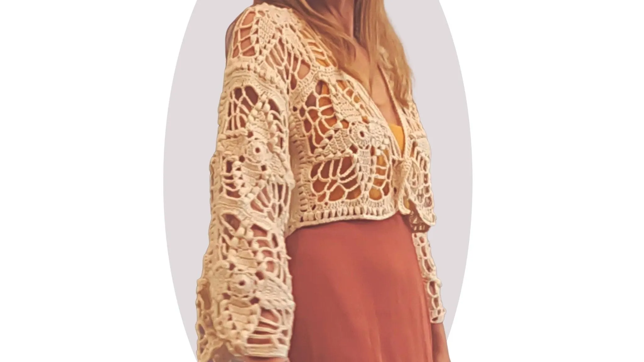 Crochet Cardigan Pattern - Western Wildflower