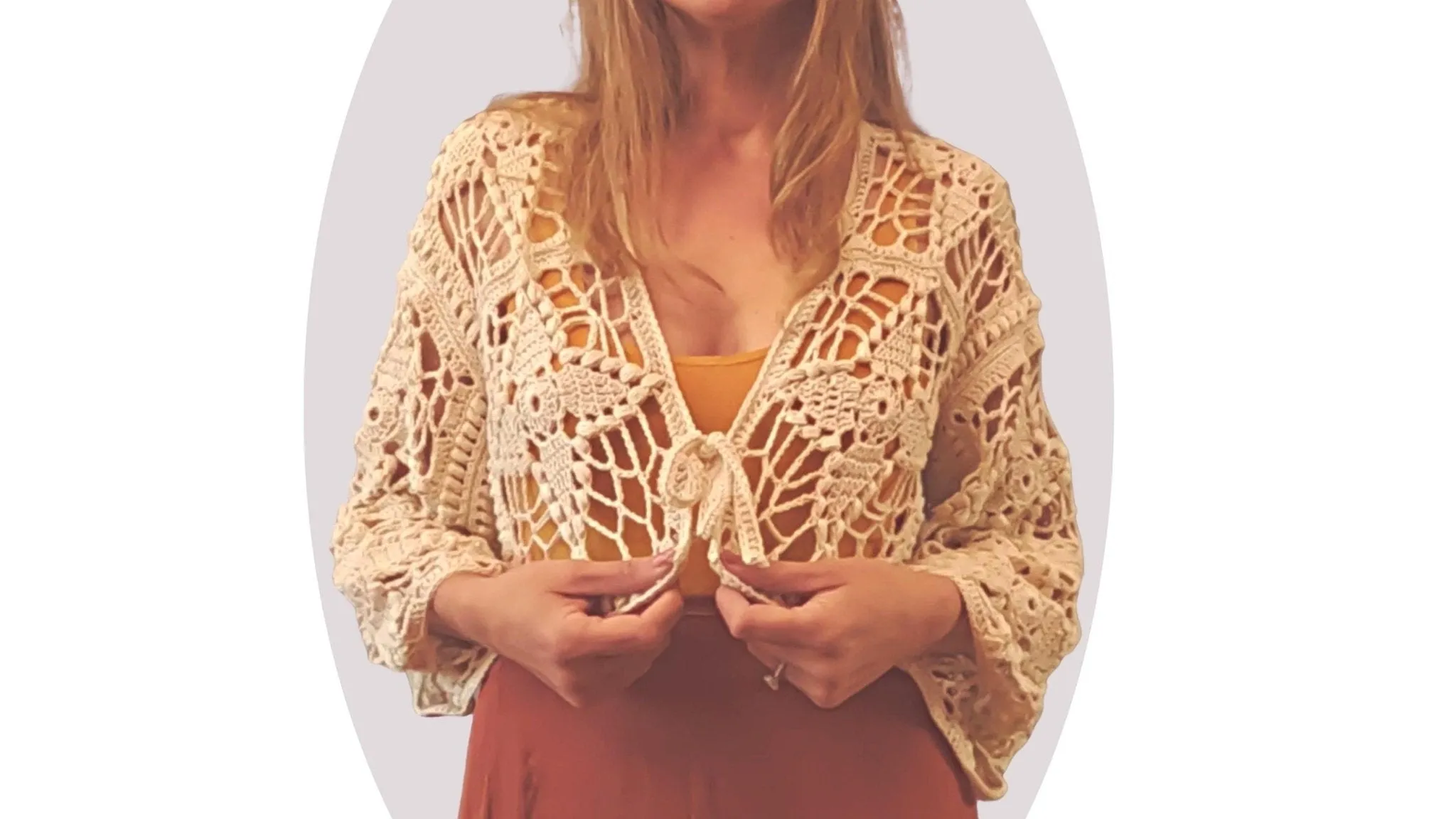 Crochet Cardigan Pattern - Western Wildflower