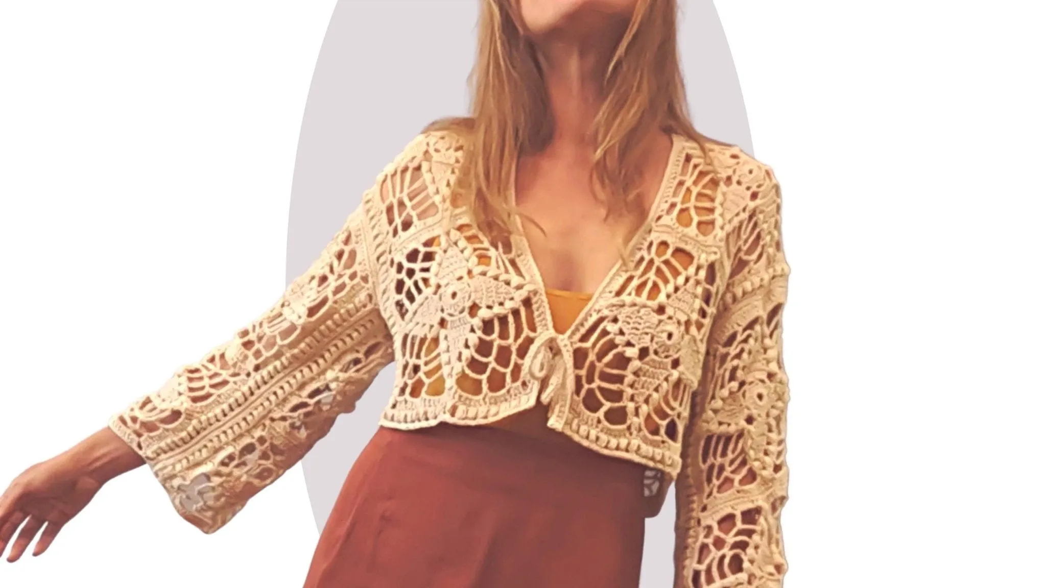Crochet Cardigan Pattern - Western Wildflower