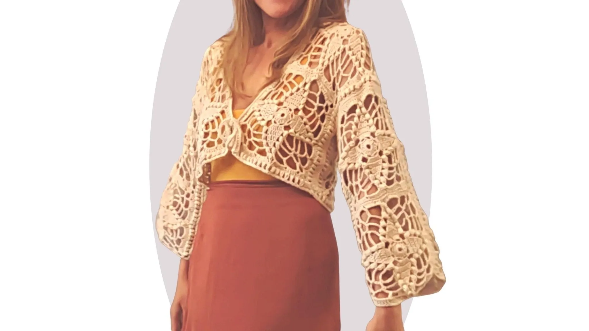 Crochet Cardigan Pattern - Western Wildflower