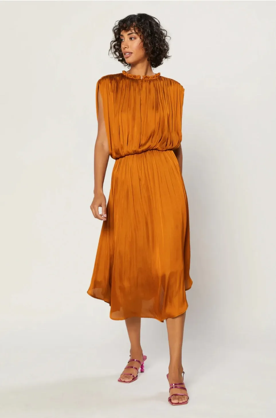 Current Air Goldenrod Midi Dress