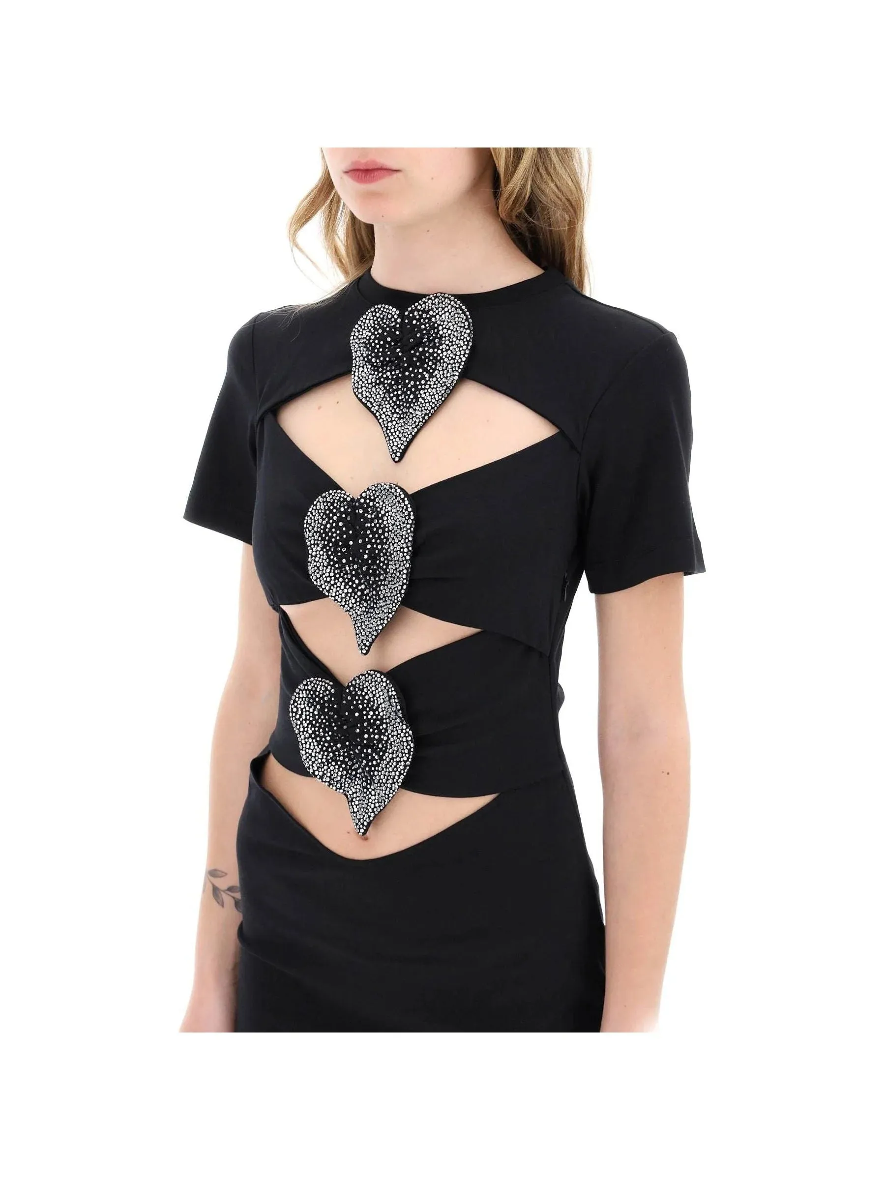 Cut-Out Anthurium Mini Dress