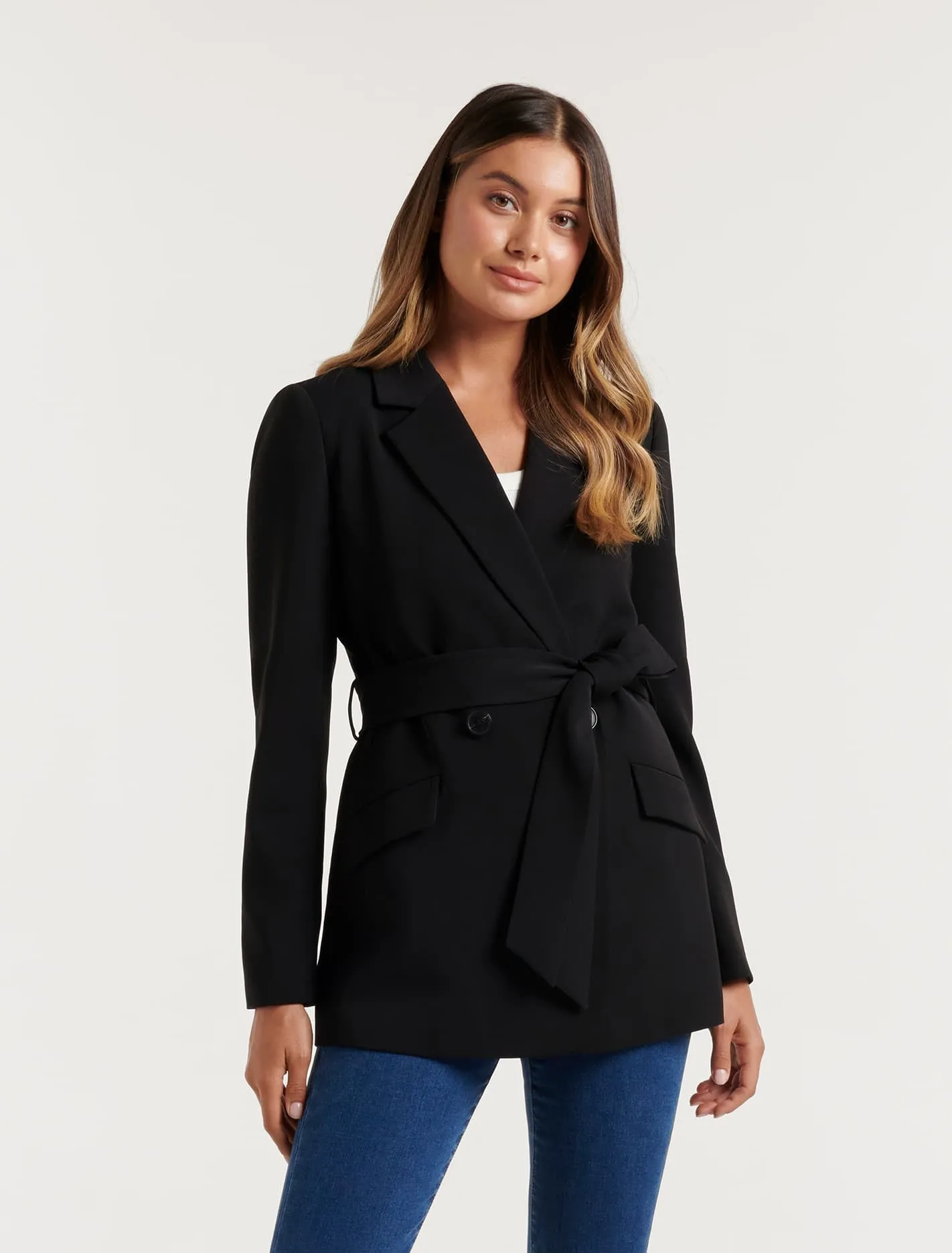 Daisy Double Breasted Belted Blazer