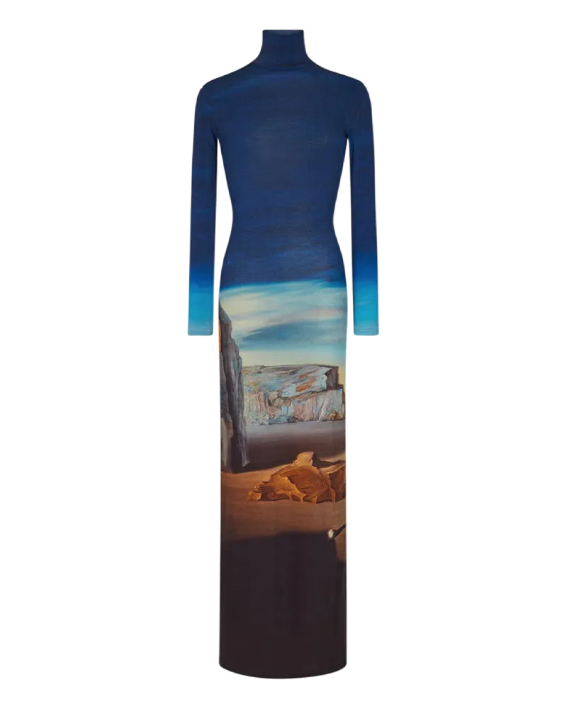Dali Landscape Print Dress
