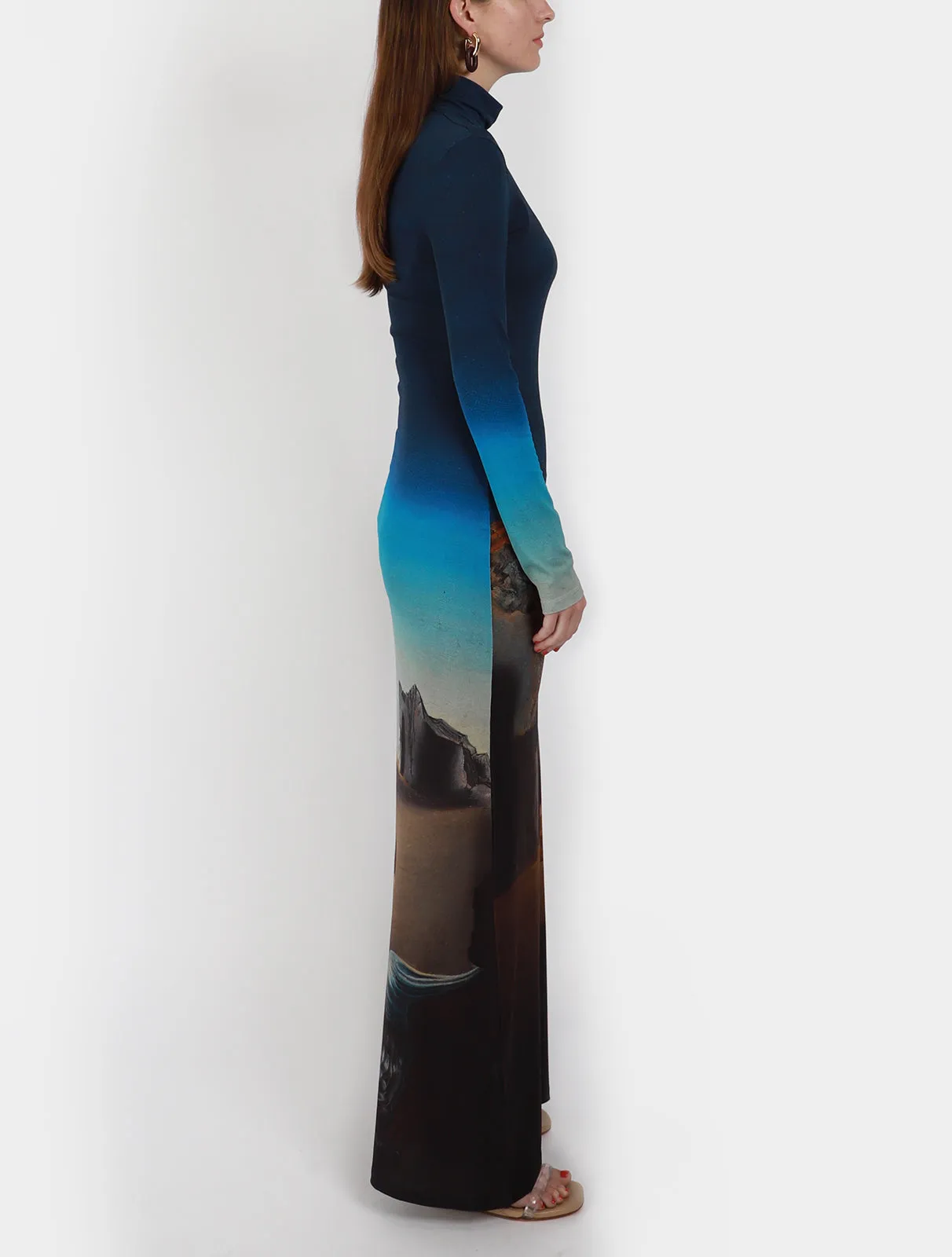 Dali Landscape Print Dress