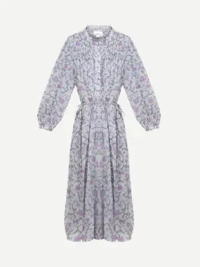 Dalida Dress in Ecru/Lilac