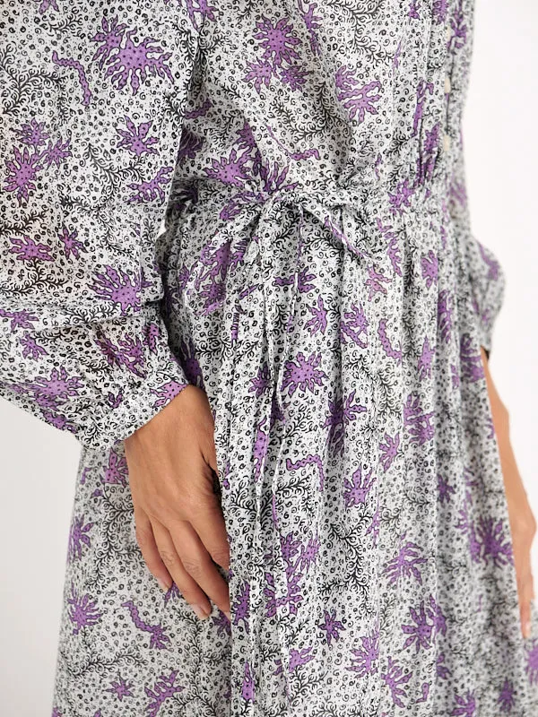 Dalida Dress in Ecru/Lilac