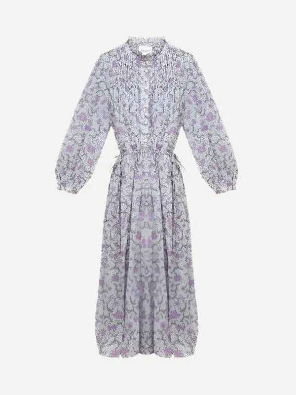 Dalida Dress in Ecru/Lilac