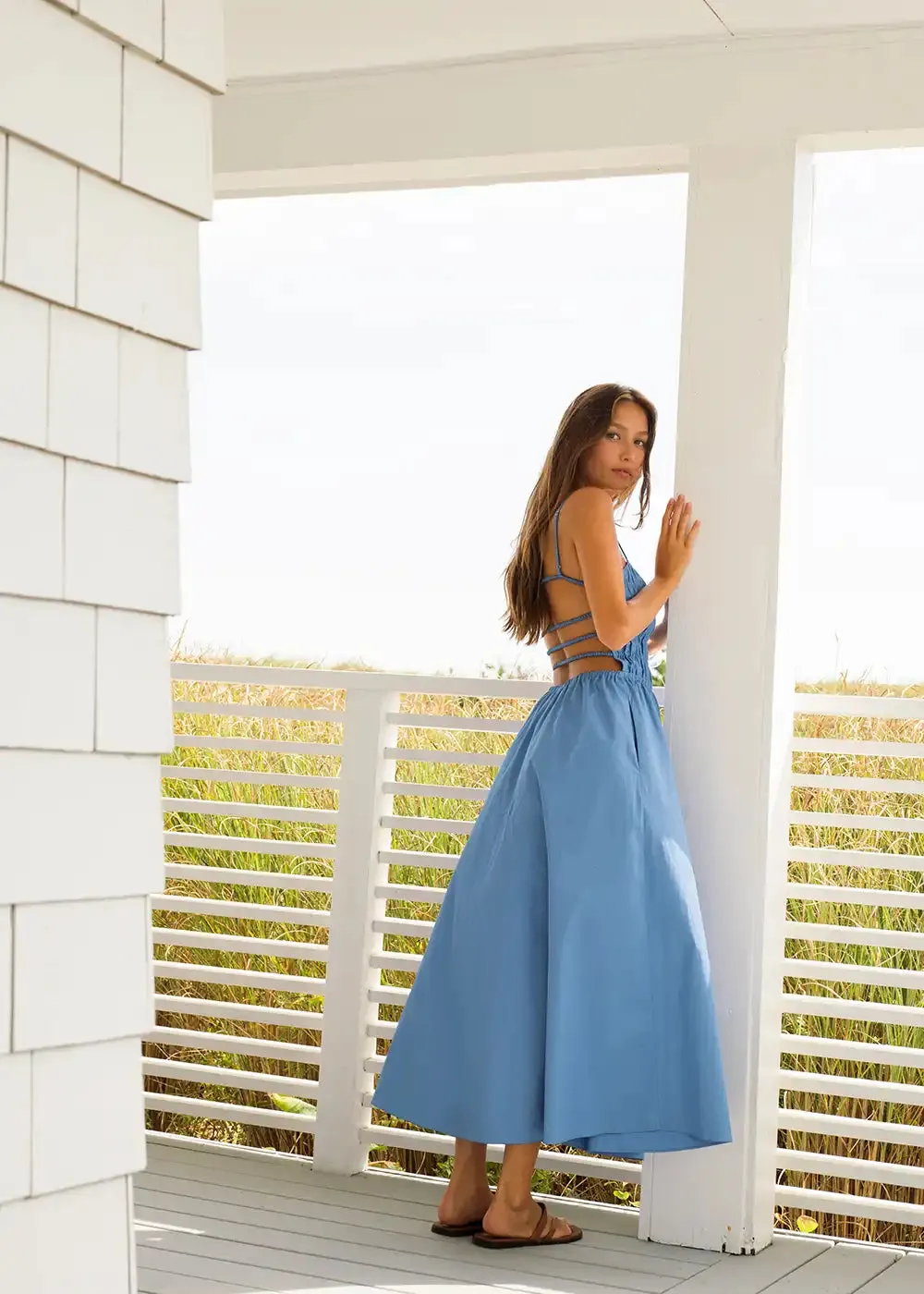 Delta Midi Dress Marina Blue