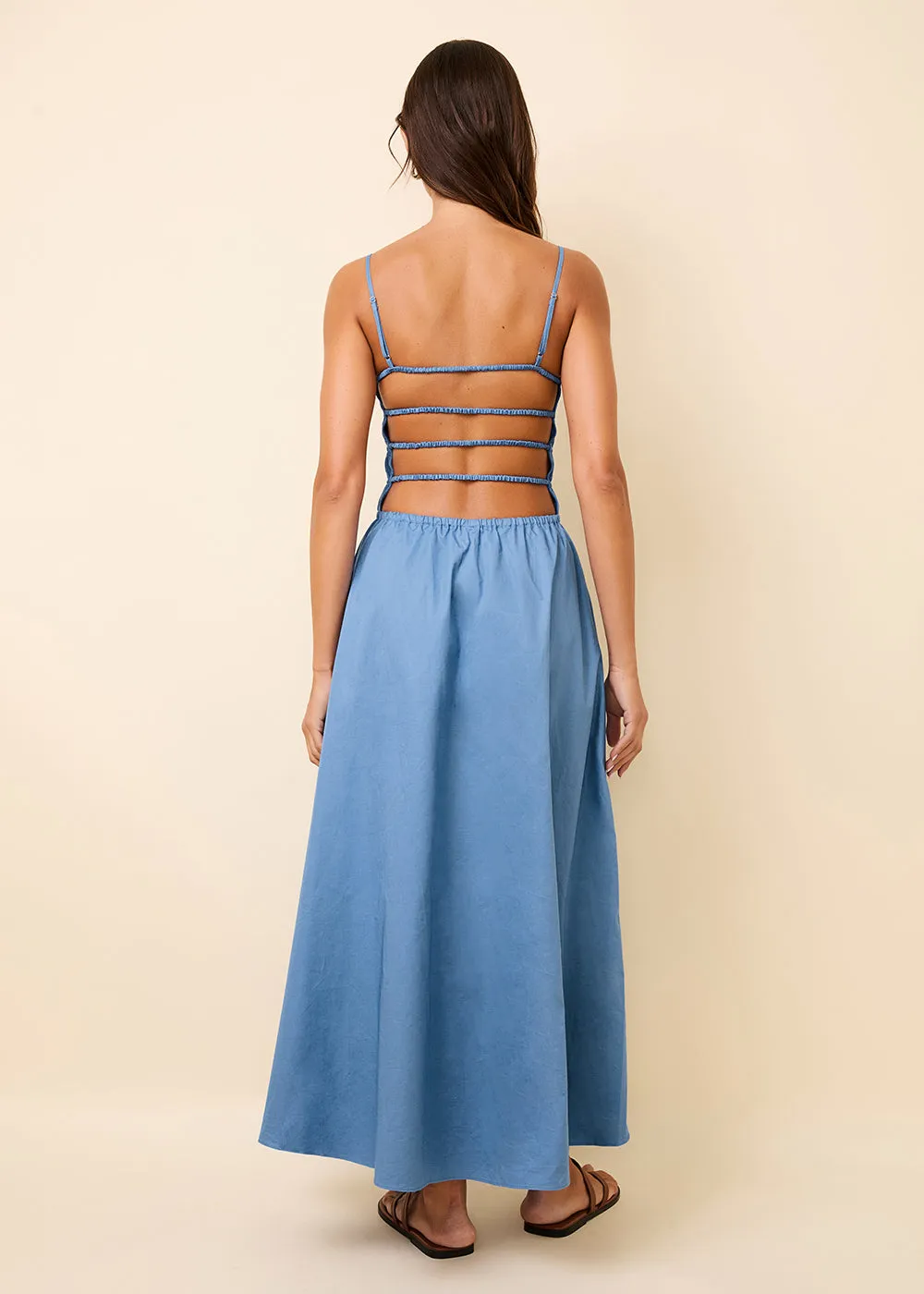 Delta Midi Dress Marina Blue