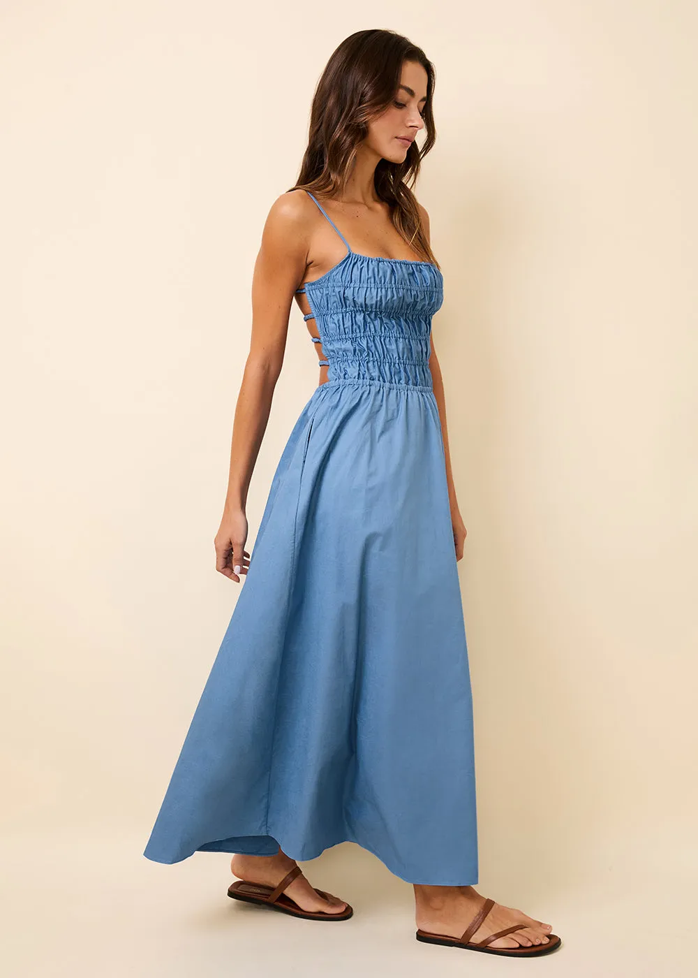 Delta Midi Dress Marina Blue