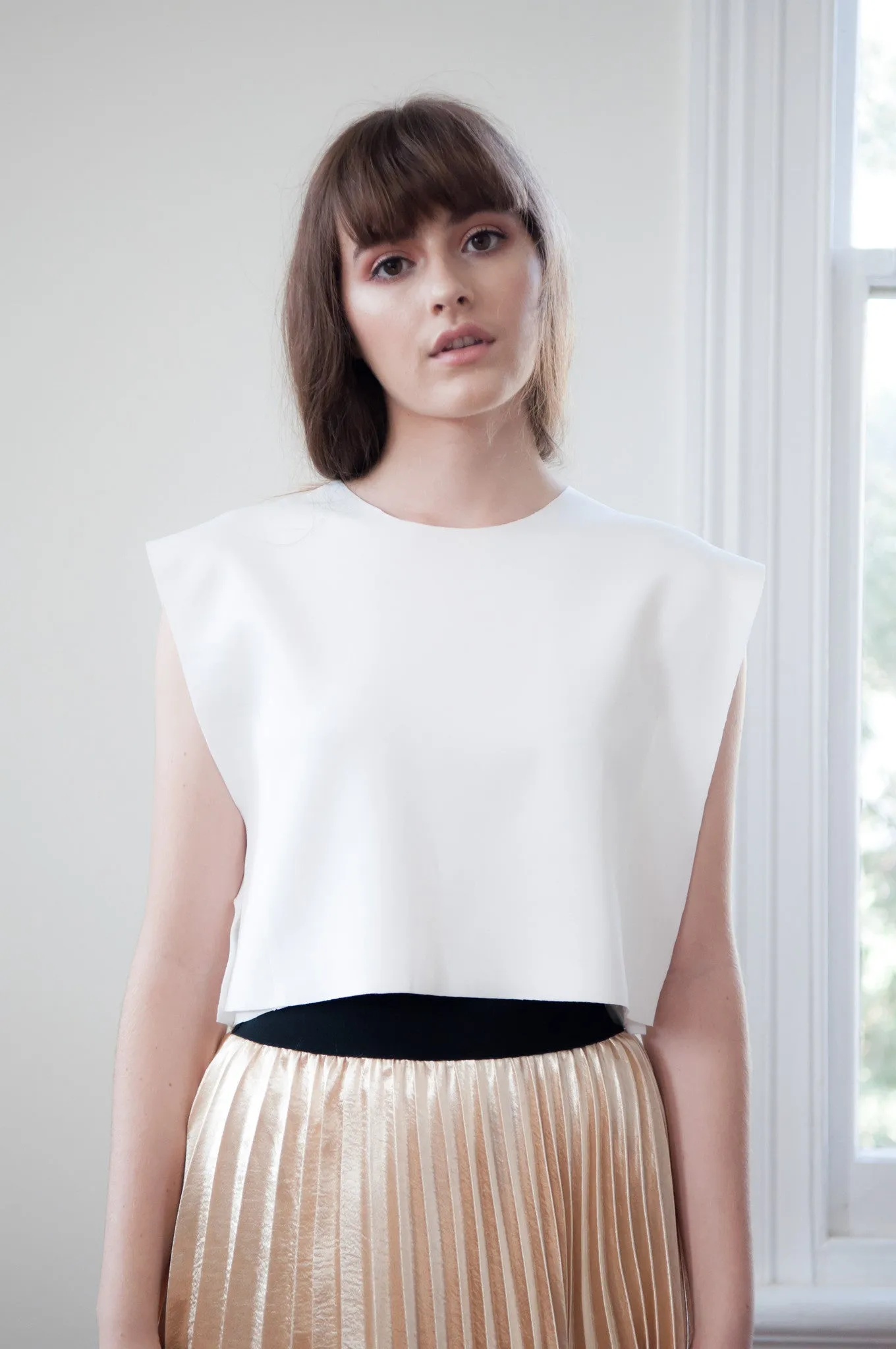 Denise Cropped Raw Edge Top