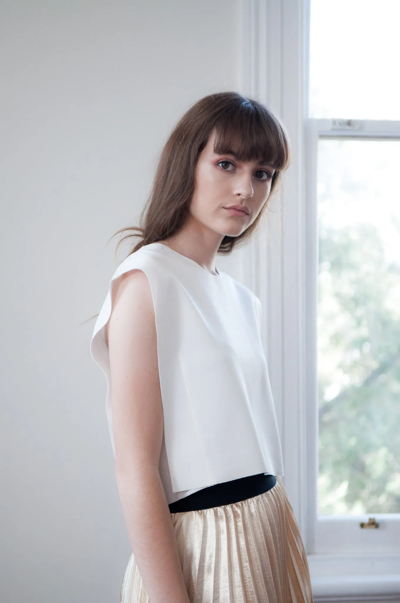 Denise Cropped Raw Edge Top