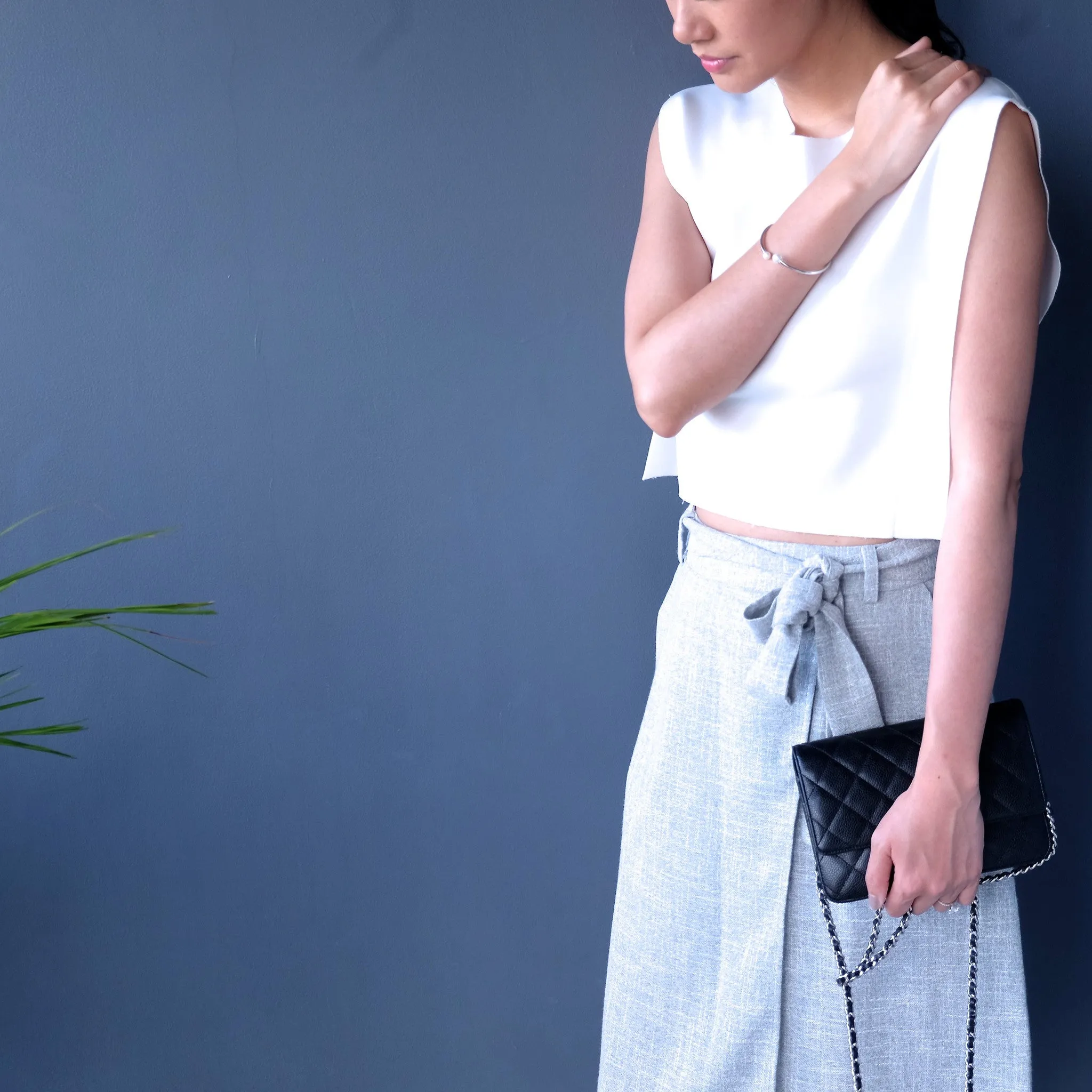 Denise Cropped Raw Edge Top
