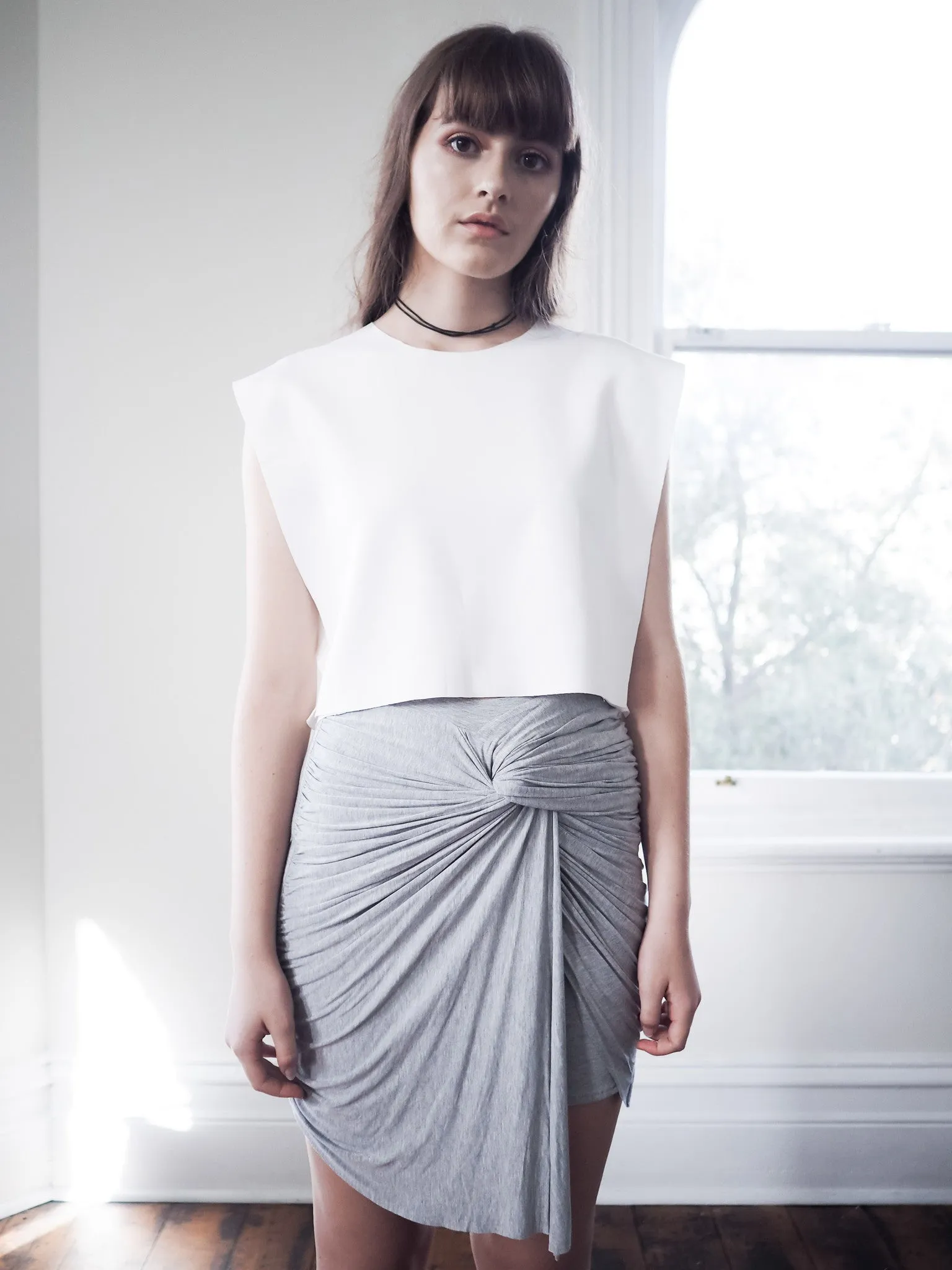 Denise Cropped Raw Edge Top