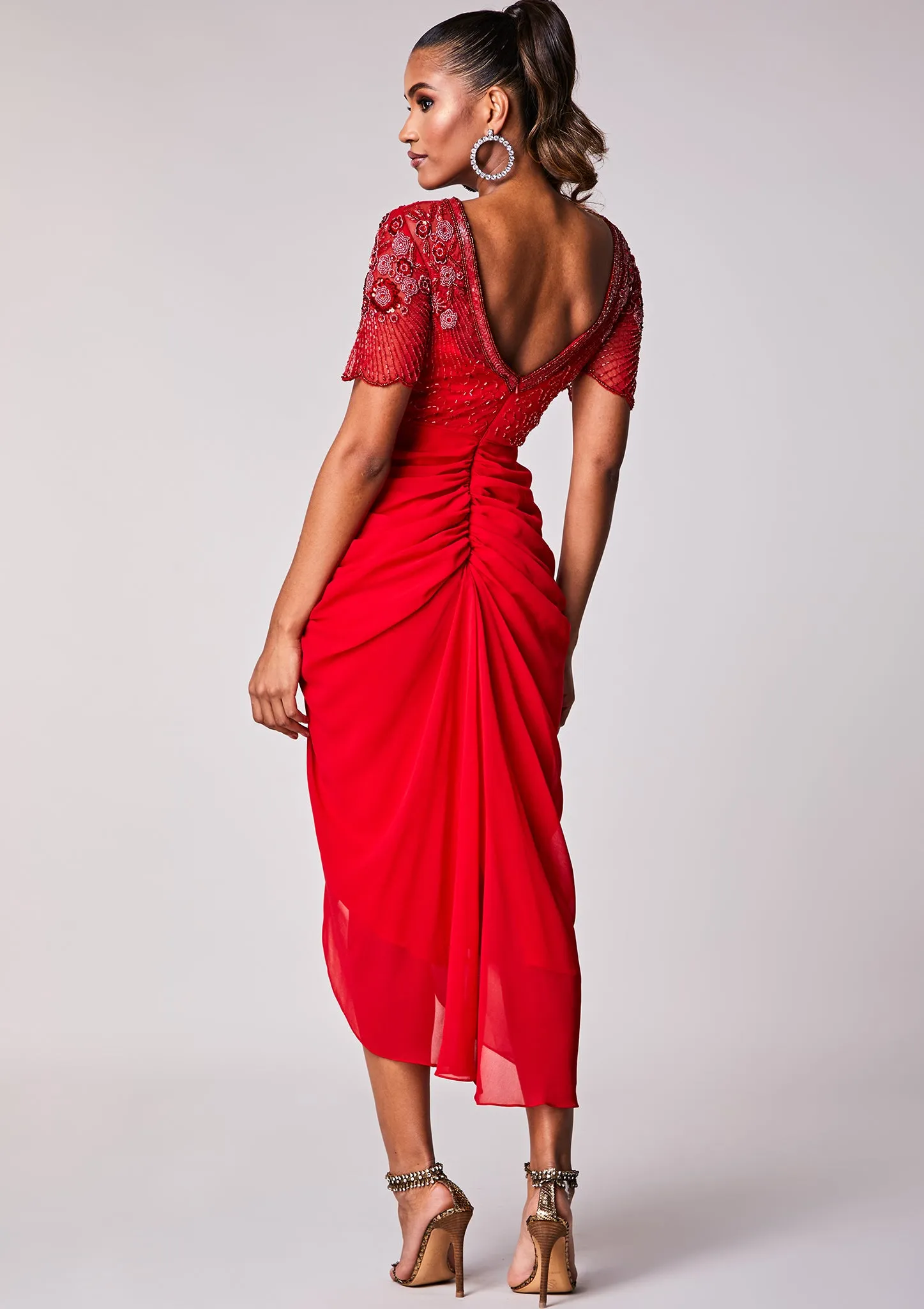 Denise Dress Red Sheer
