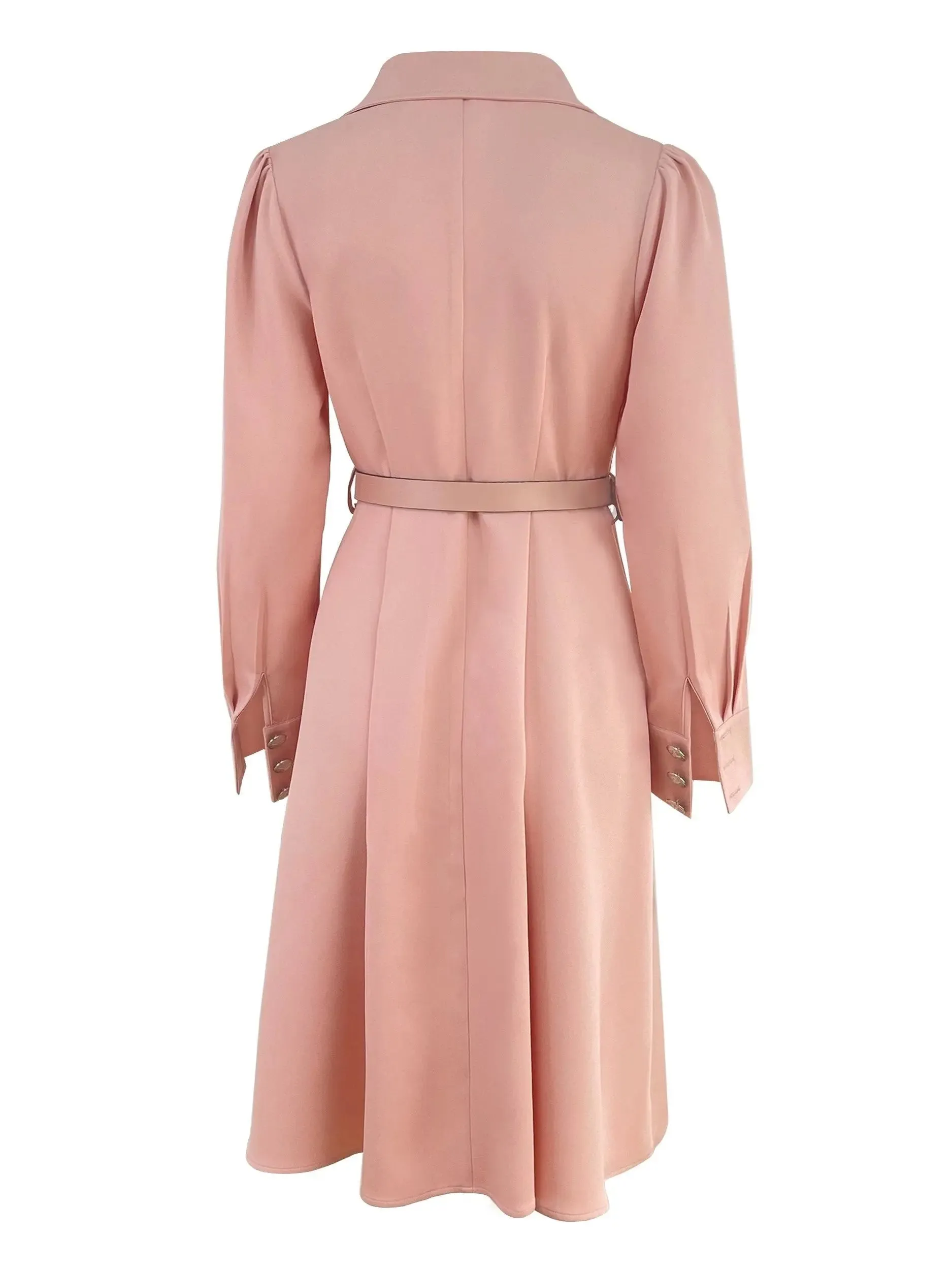 Double Breasted Belted Dress