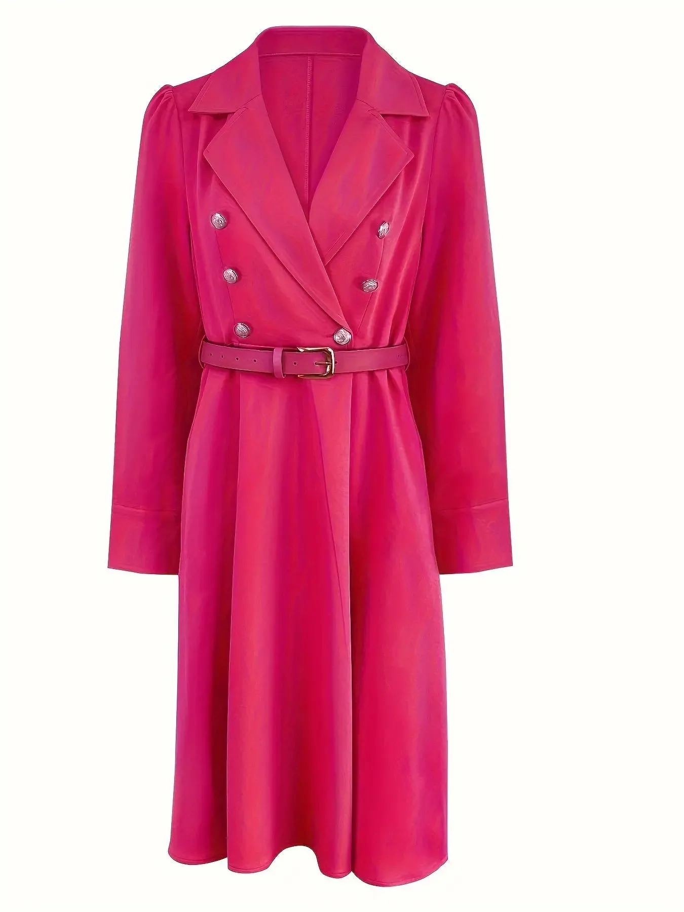 Double Breasted Belted Dress
