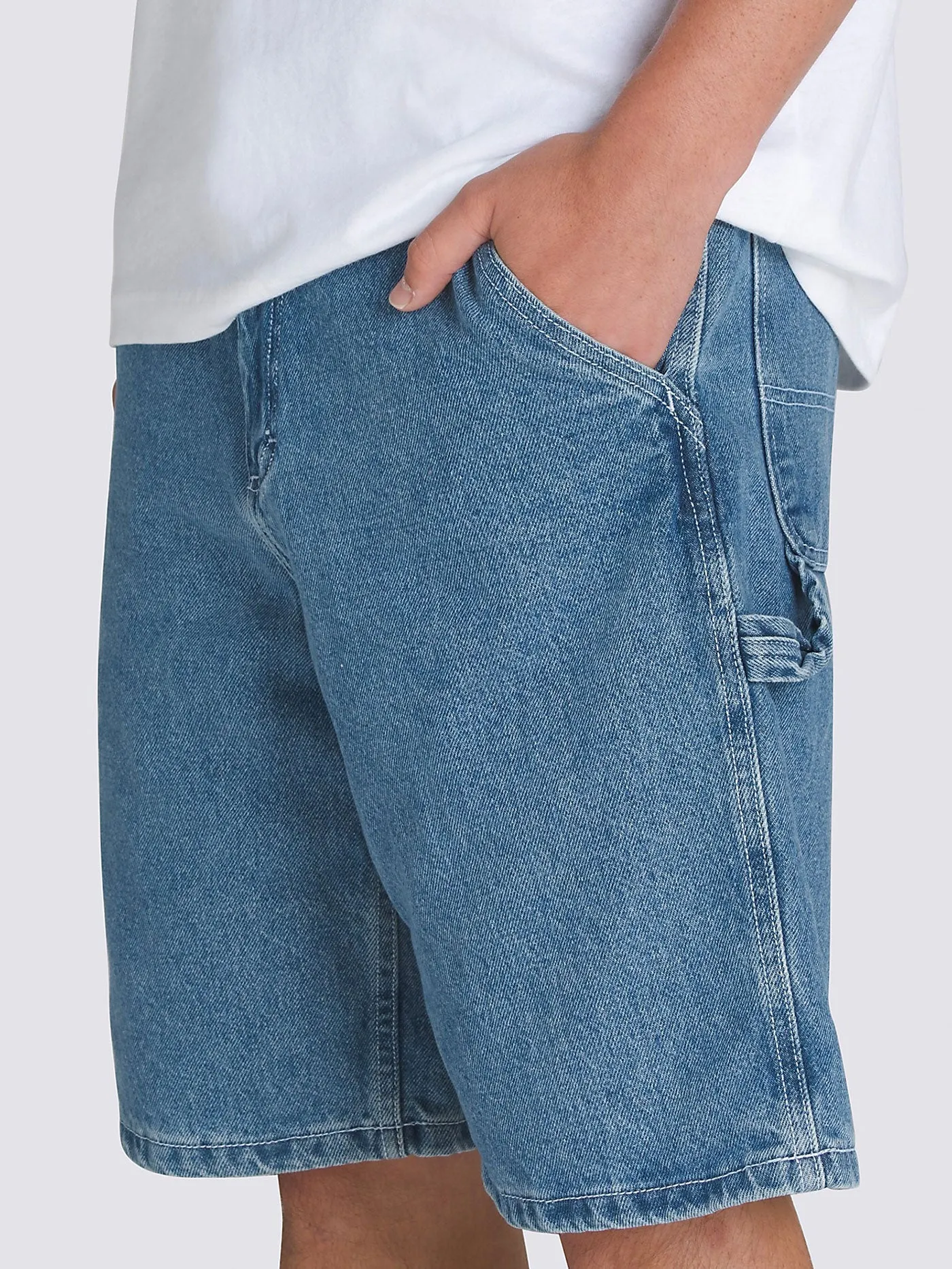 Drill Chore Loose Denim Short