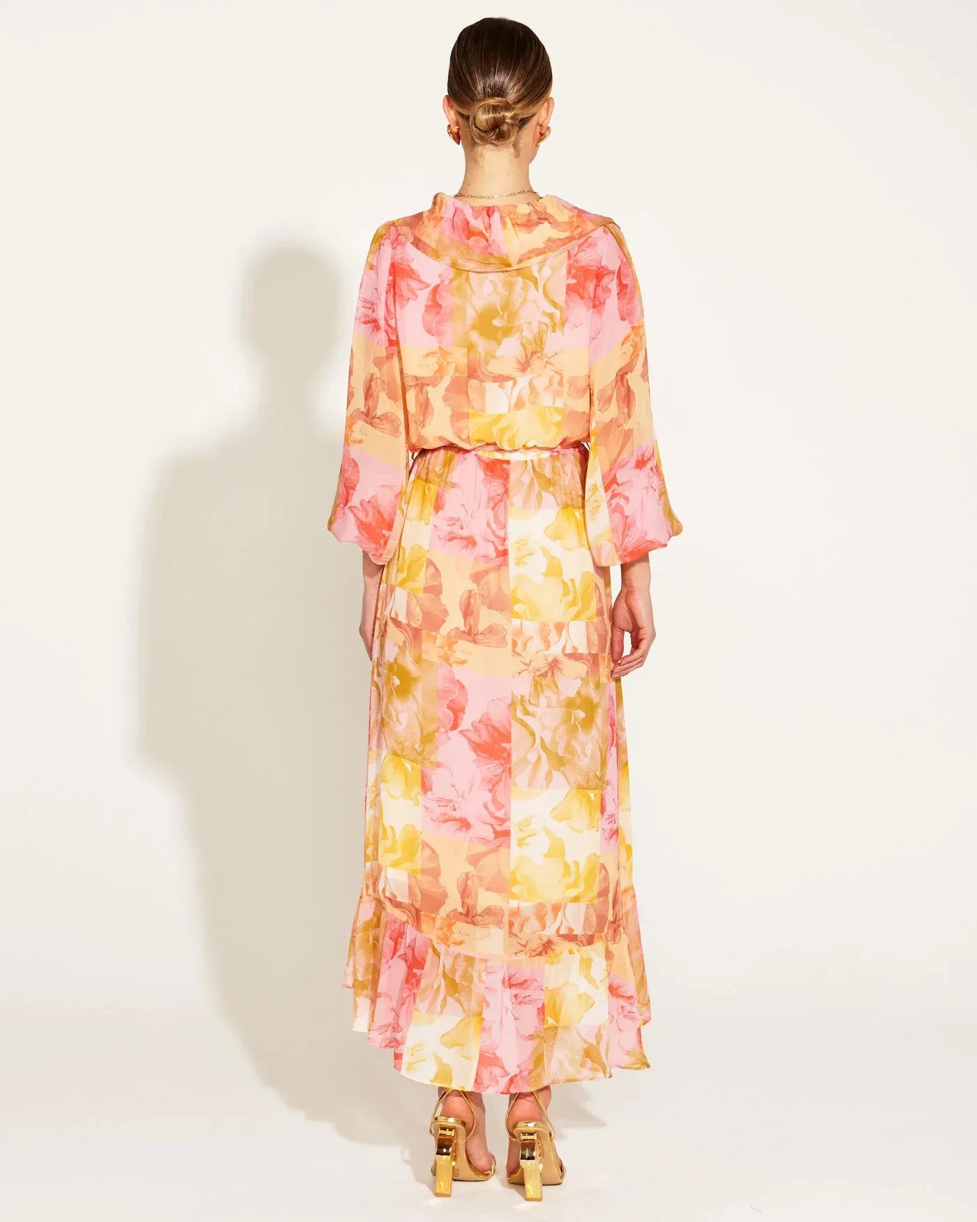 Earthy Paradise Wrap Midi Dress