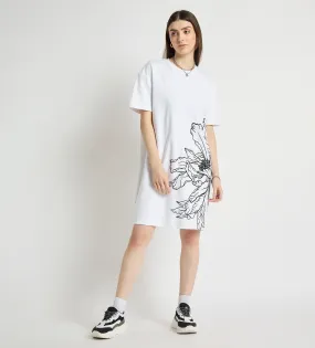 Easy Going Flock Print Tshirt Dress