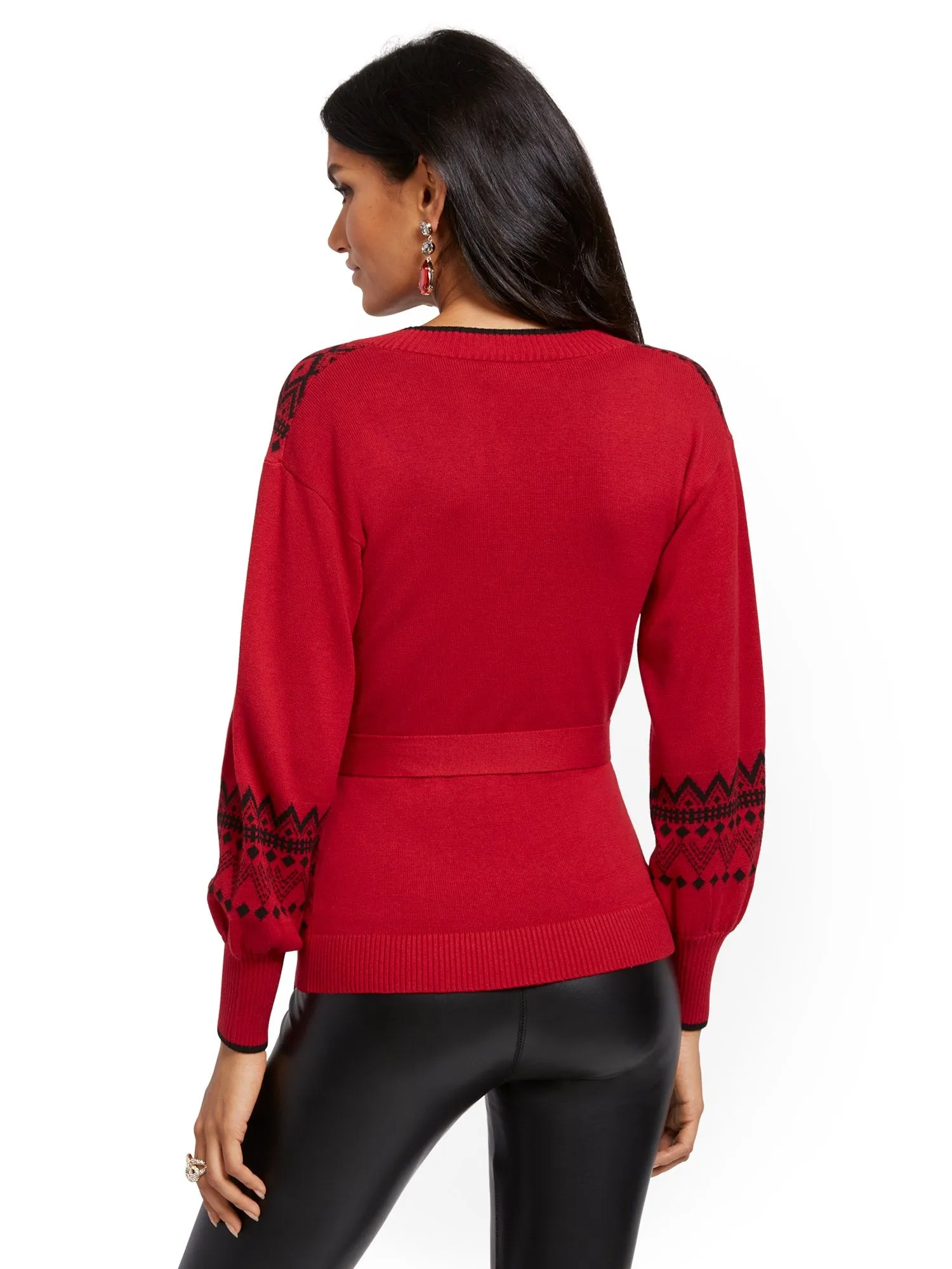 Fair Isle Wrap Sweater