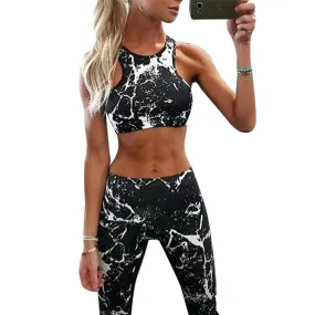 Flashing Thunder Printed Workout Set Sportsbra   Legging