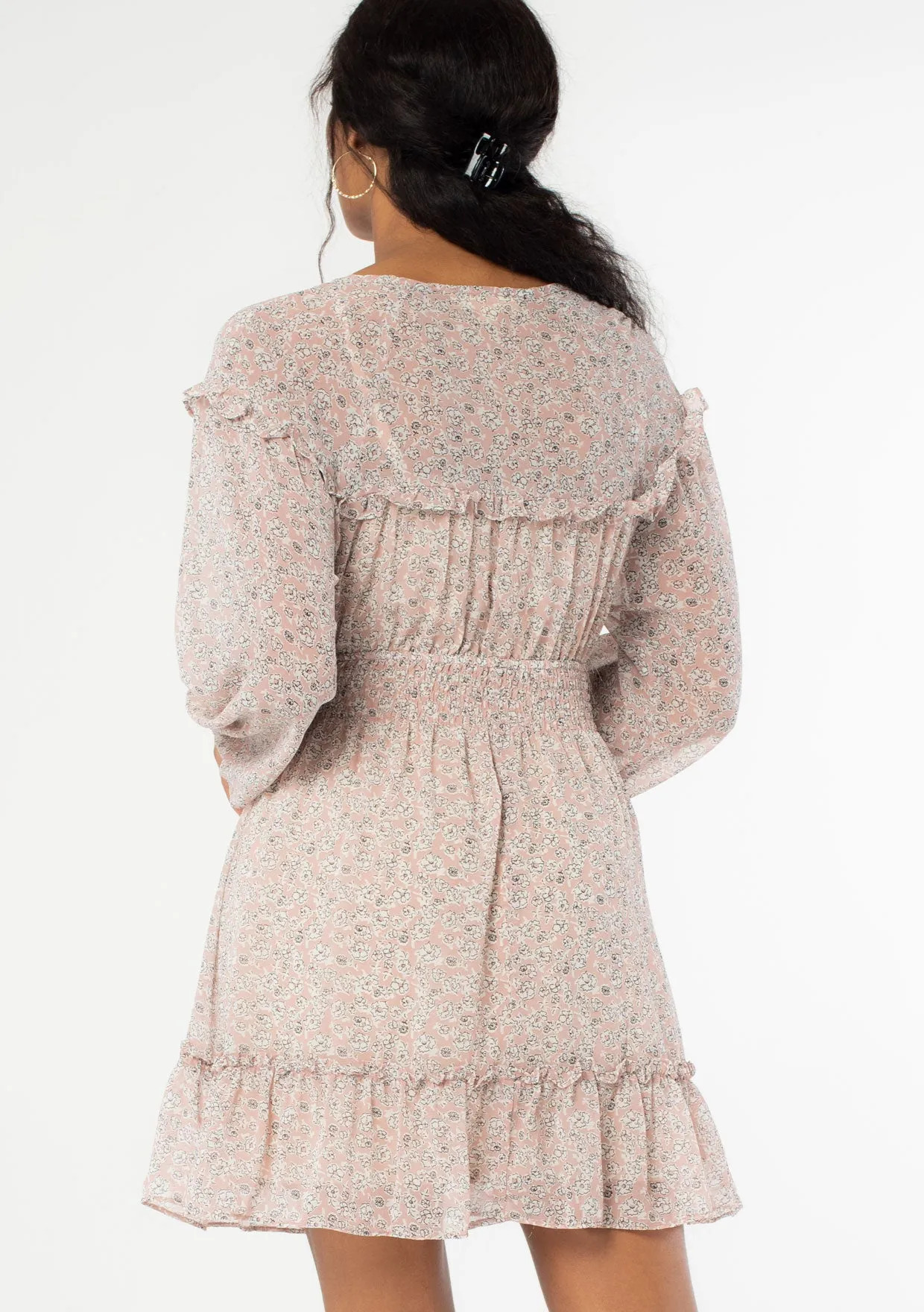 Flirty Floral Sheer Mini Dress