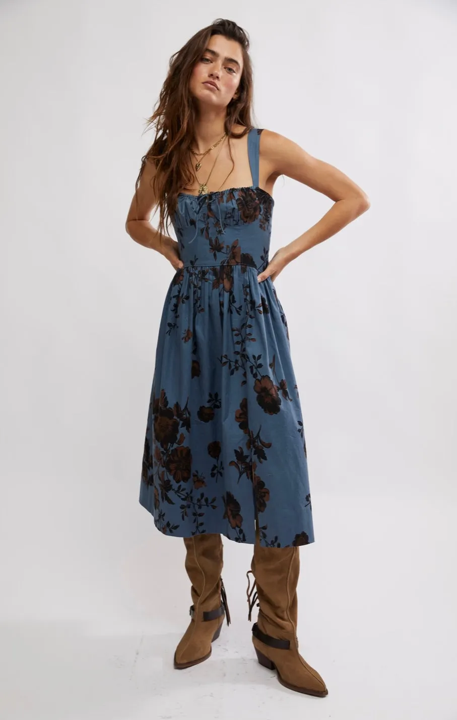 Free People Laters Baby Midi Dress
