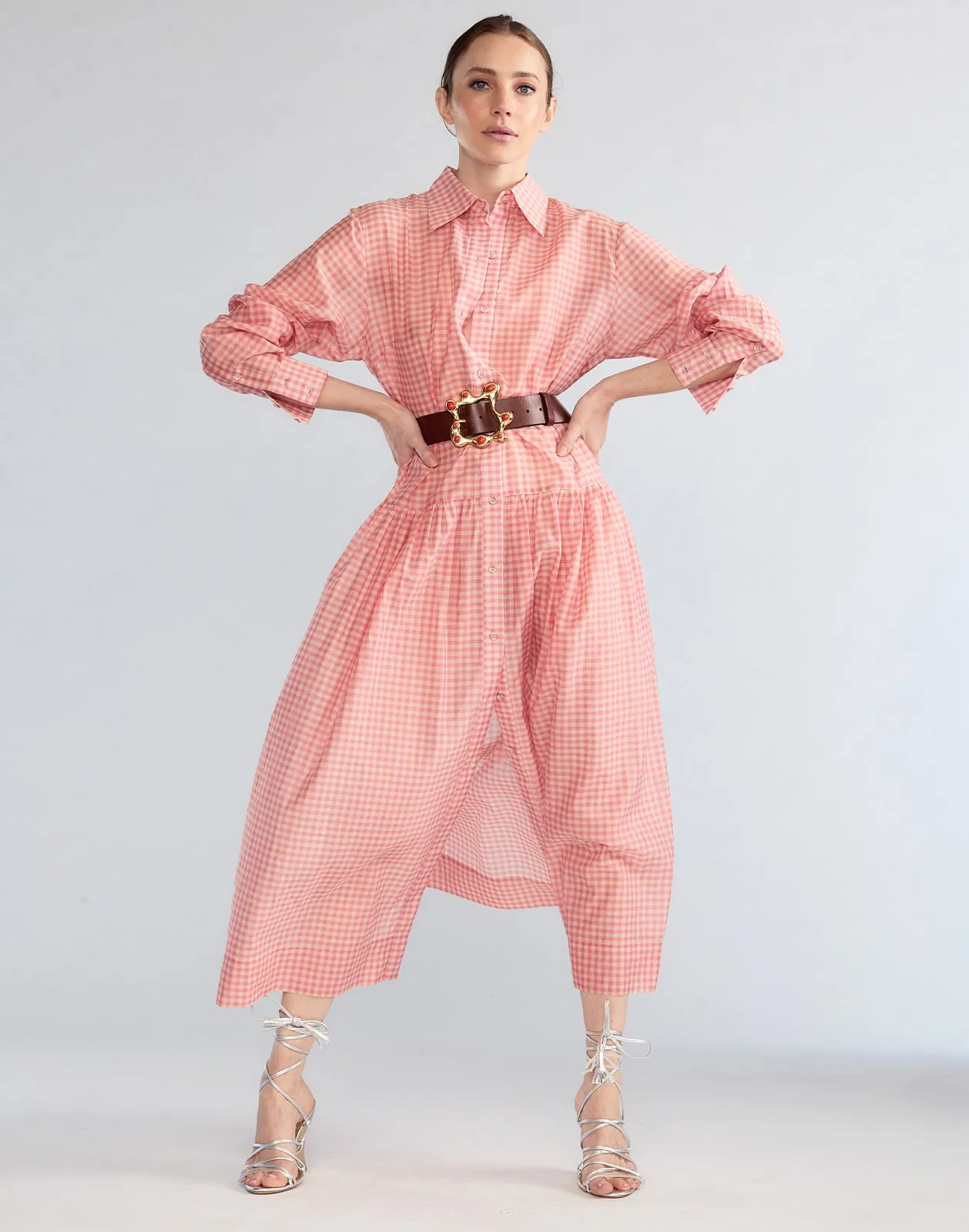 Geneva Silk Cotton Shirt Dress