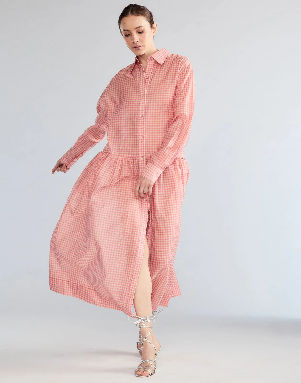 Geneva Silk Cotton Shirt Dress