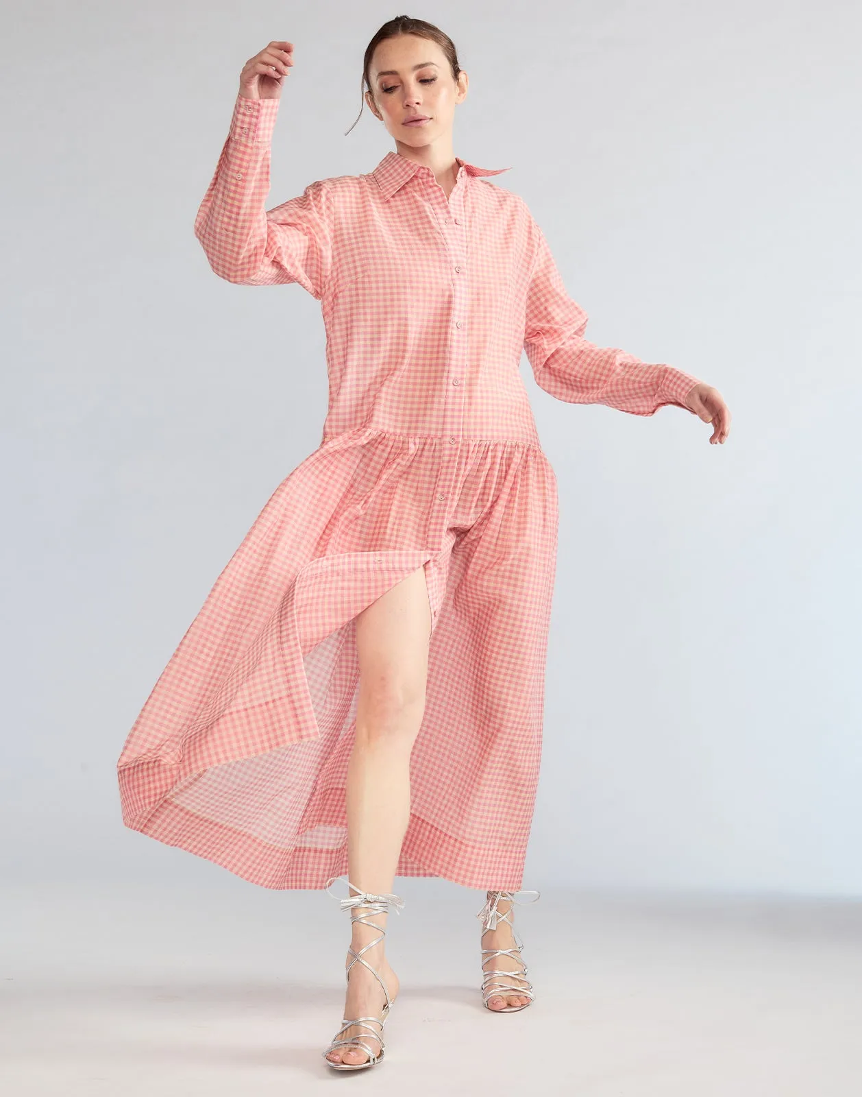Geneva Silk Cotton Shirt Dress