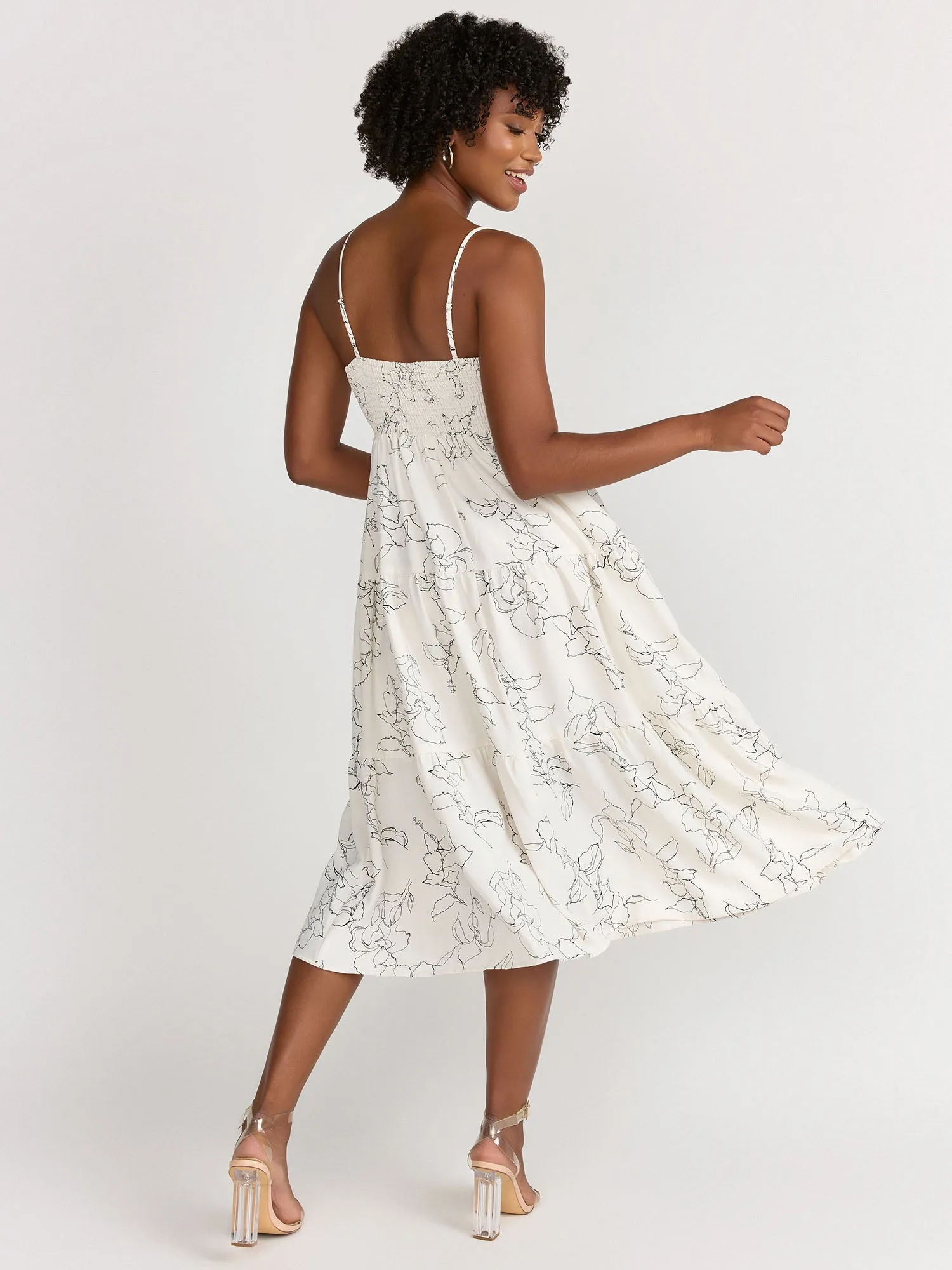 Gilli Abstract Floral Midi Dress - Brands We Love