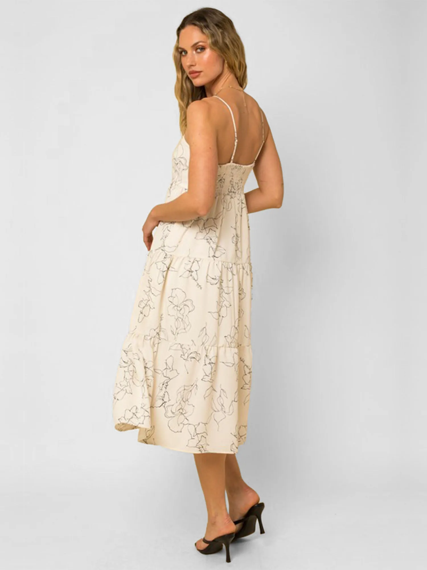 Gilli Abstract Floral Midi Dress - Brands We Love