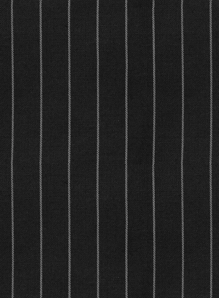 Hardy Minnis Black Rope Stripe Wool Pants